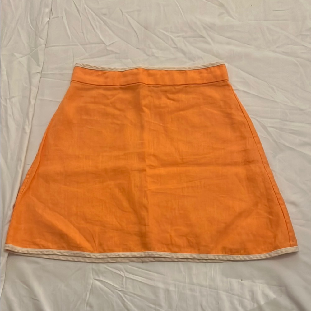 Matthew Bruch Linen Orange Skirt